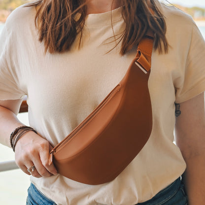 Woman wearing a belt bag