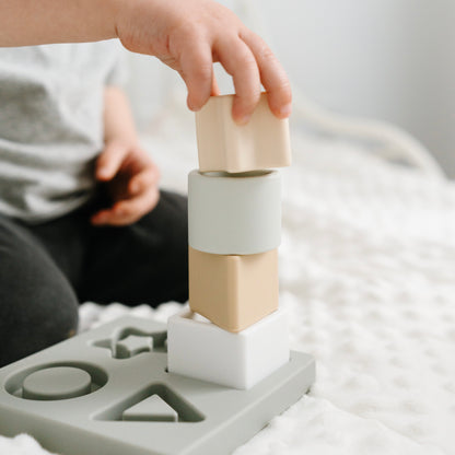 Baby playing with puzzle