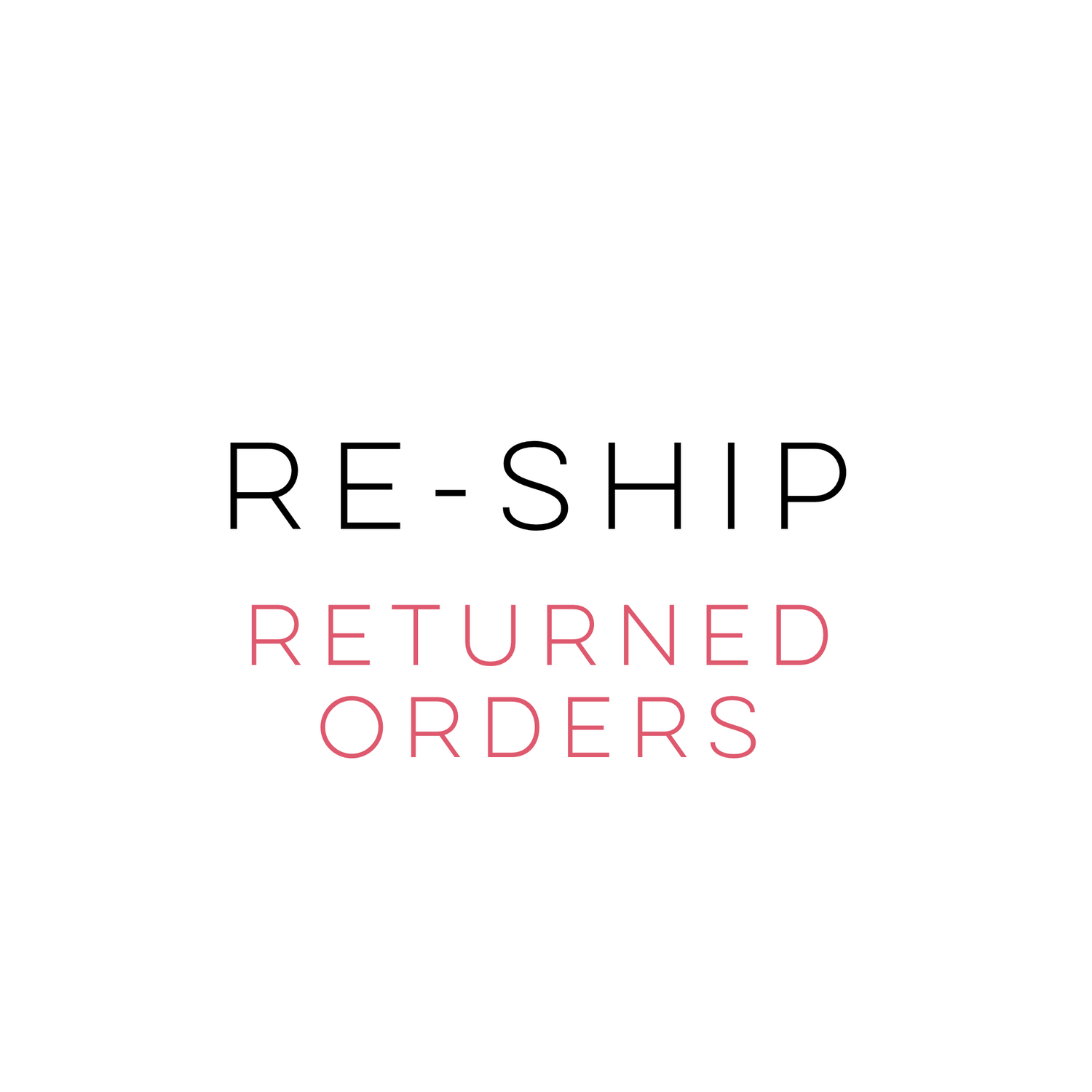 Reship a Returned Order